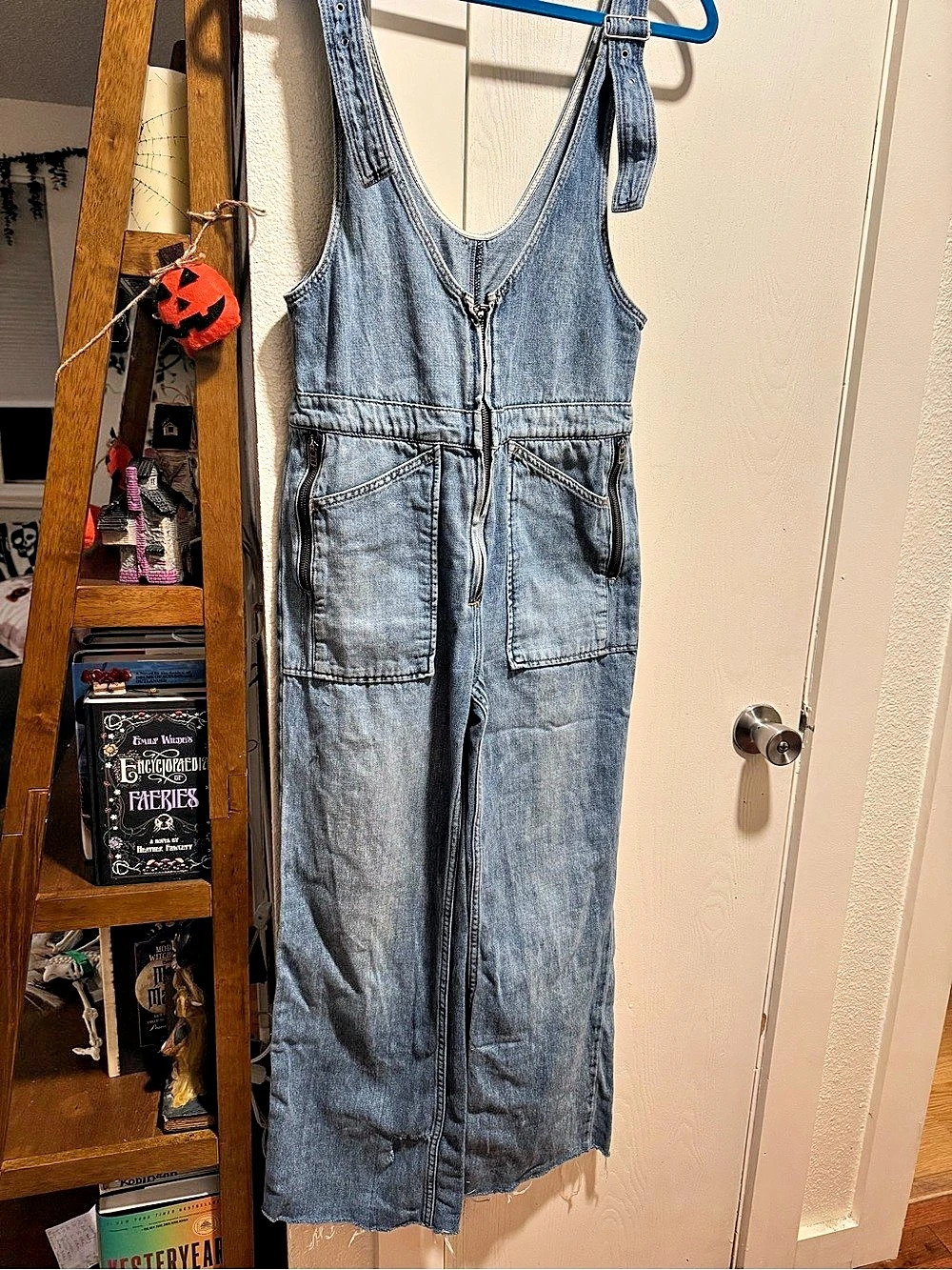 Free People Denim Overalls in Blue Size 4